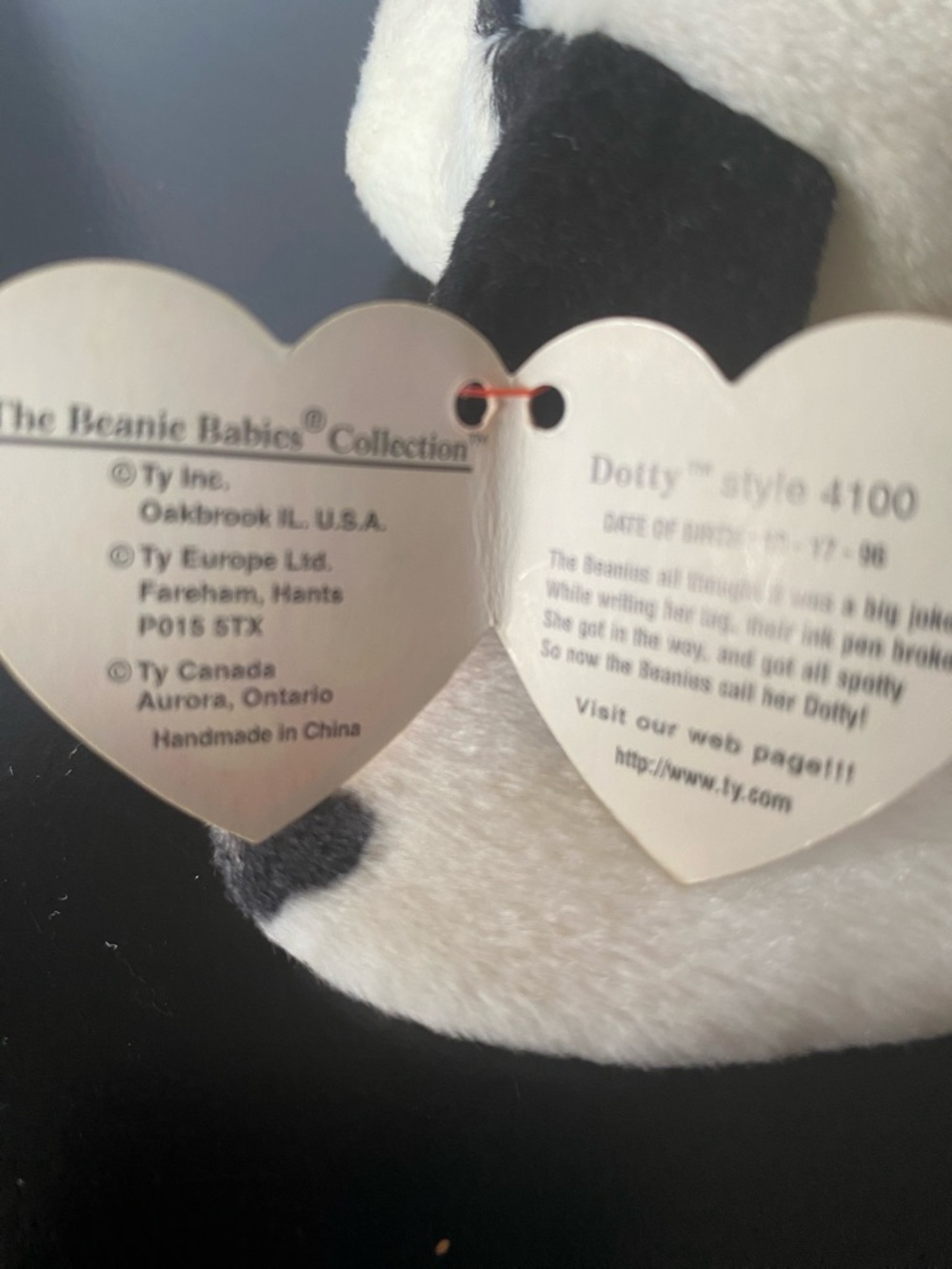 Ty Dotty Dalmatian Plush - White & Black